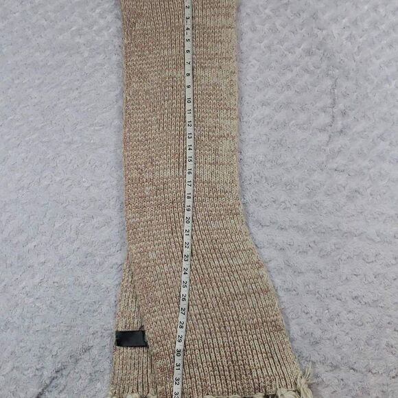 Vince Camuto Marled Shine Muffler Tasseled Scarf in Oatmeal Pink - Picture 8 of 8